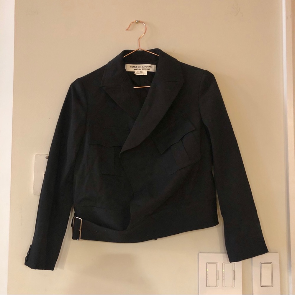 Comme des Garçons black wool jacket
